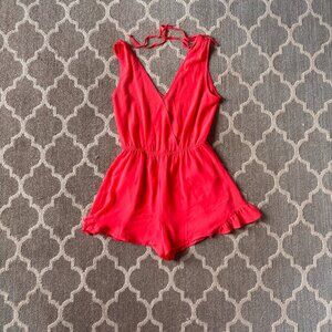Anthropologie Astr The Label V-Neck Sleeveless Romper